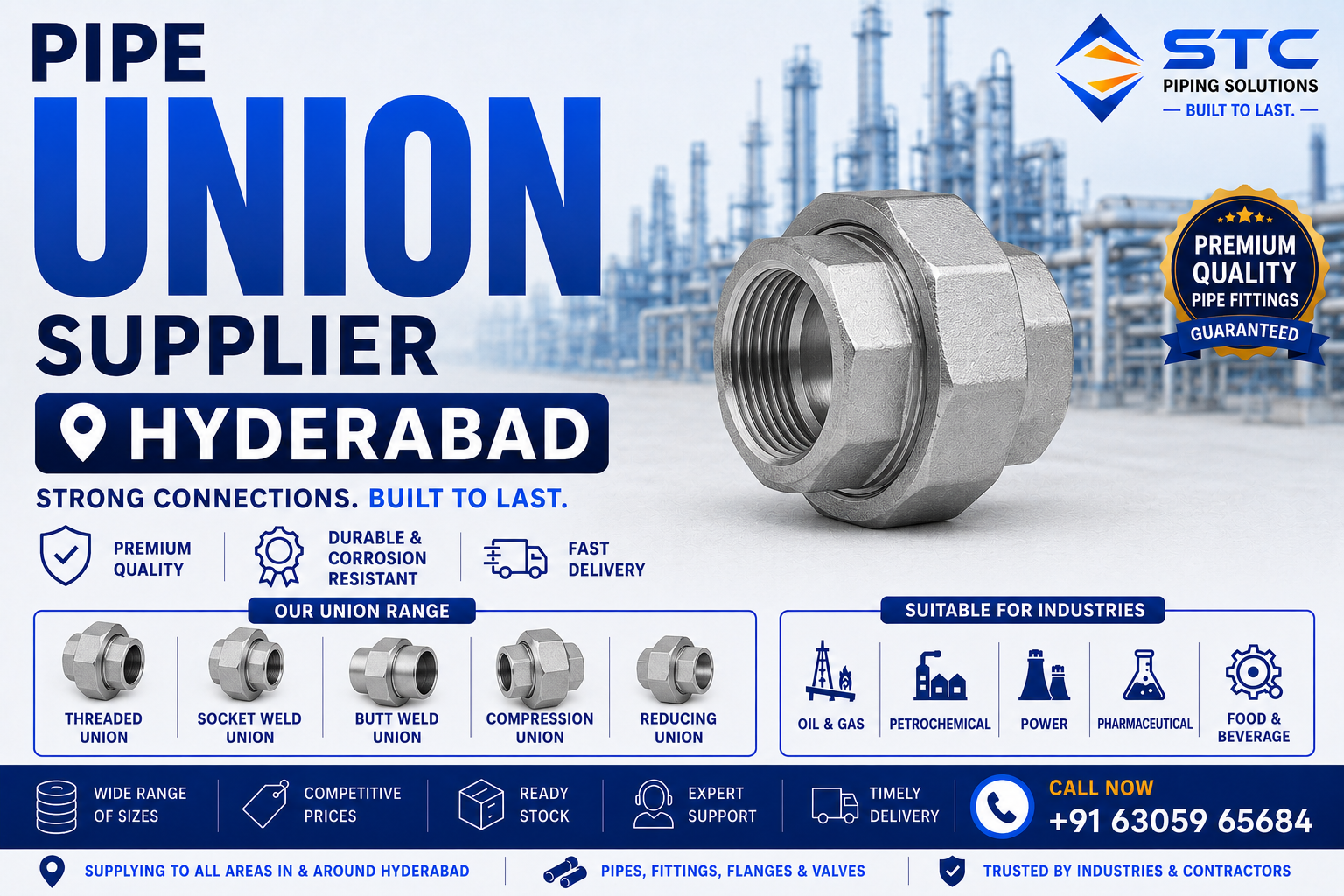 Pipe Union Supplier Hyderabad